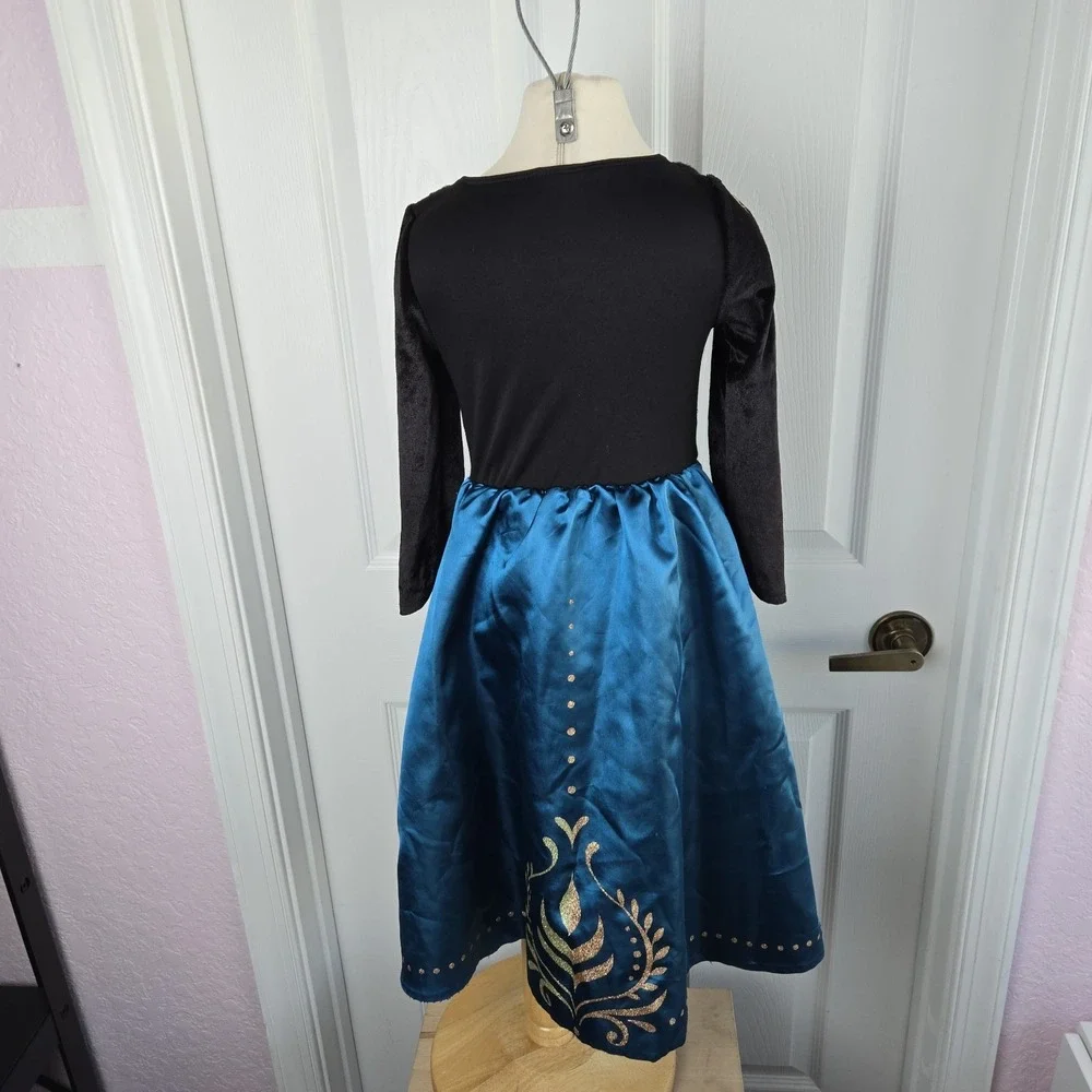 Disney Frozen 2 Queen Anna Dress Halloween Costume Gown Dress Up Girls Size‎ 4 - Picture 4 of 7